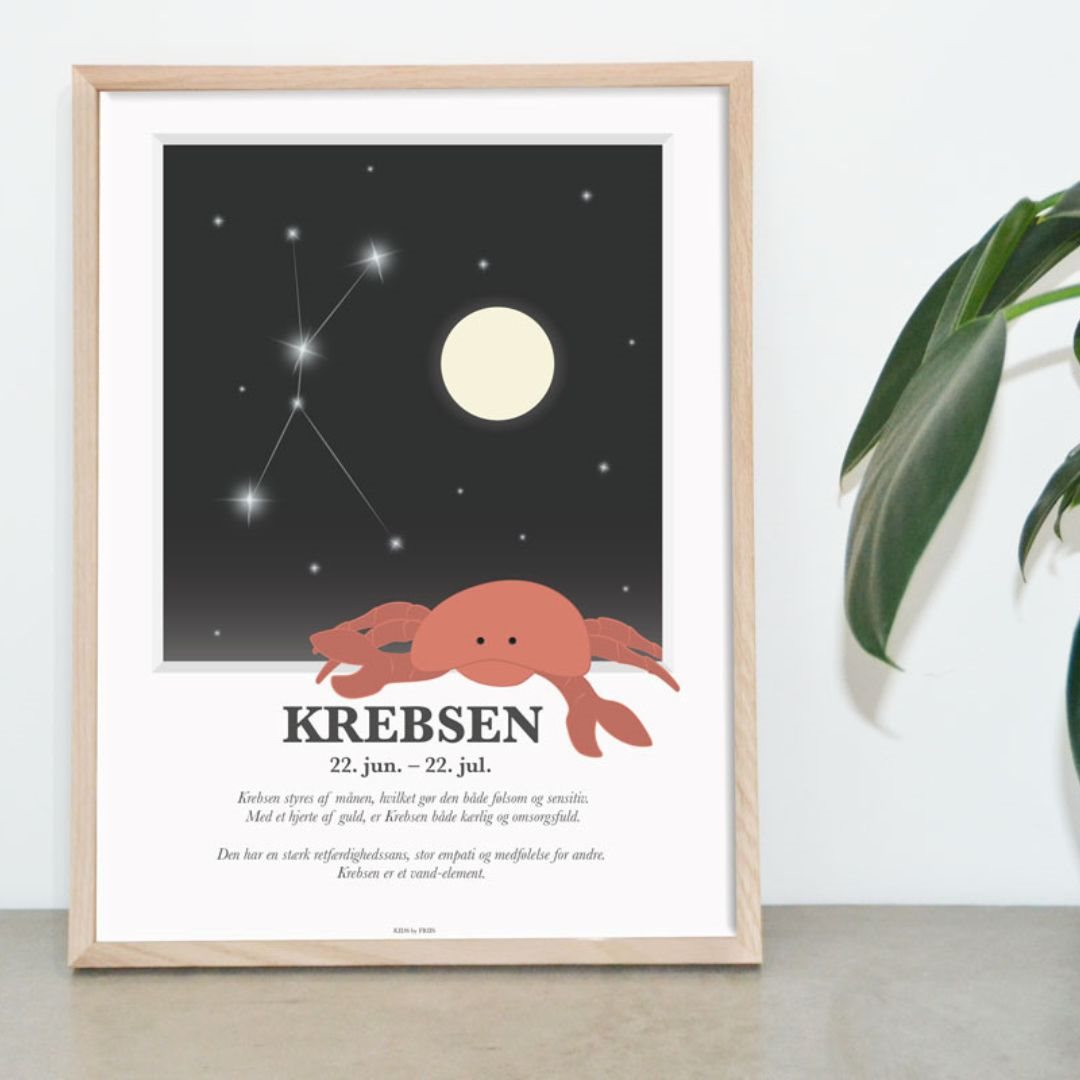 Plakat stjernetegn | Krebsen | Kids By Friis
