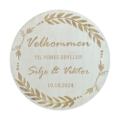 Velkomstskilt - Bryllup