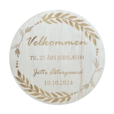 Velkomstskilt - Jubilæum